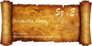 Szokoly Emma névjegykártya